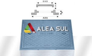 Tampa e aro R1 600x400mm - Classe 125KN