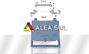 Tampa Articulada quadrada 300 x 300 mm – Classe 125KN Elétrica