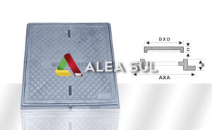 Tampa e Aro quadrada 700 X 700 mm - Classe 125KN